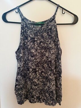 dip Black and White Patterned Women's Tank Top